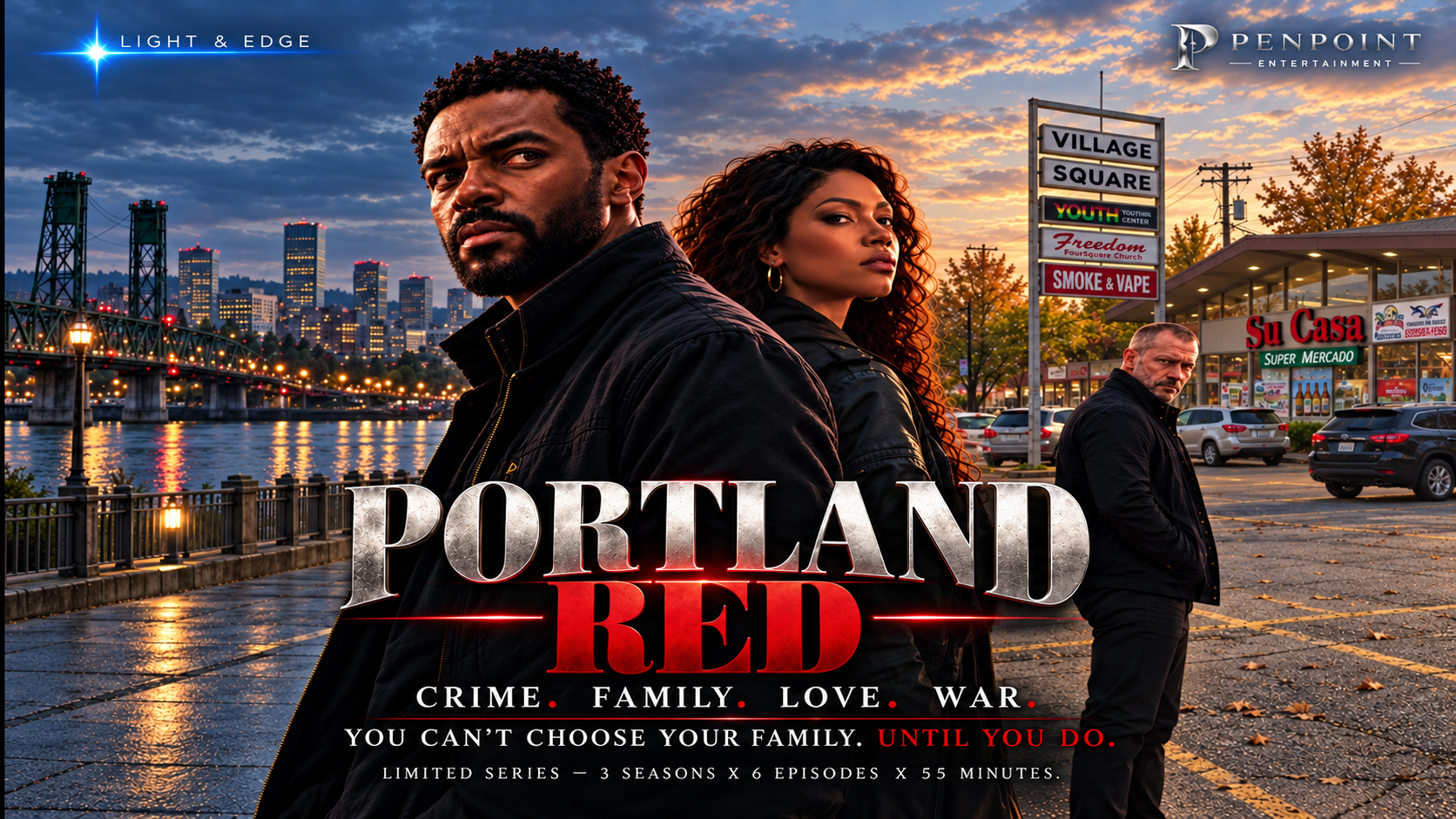 Original PORTLAND RED pitch cover featuring the principal characters and Portland streets